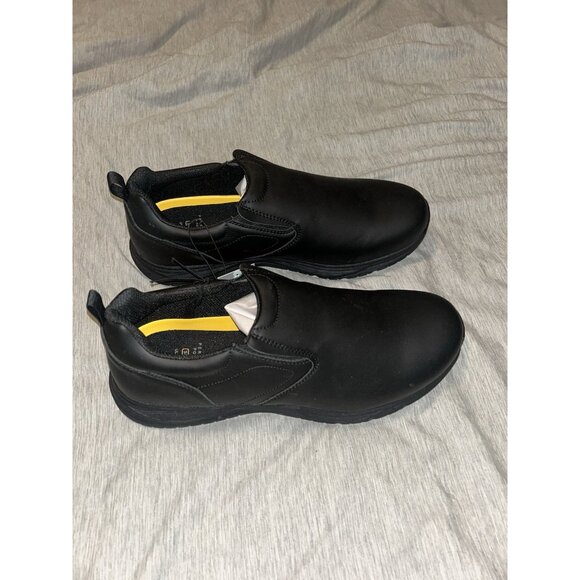 Perry Ellis Portfolio Black Slip Guard Ultra Foam Slip On Work Shoes Size 13 W - Picture 2 of 5